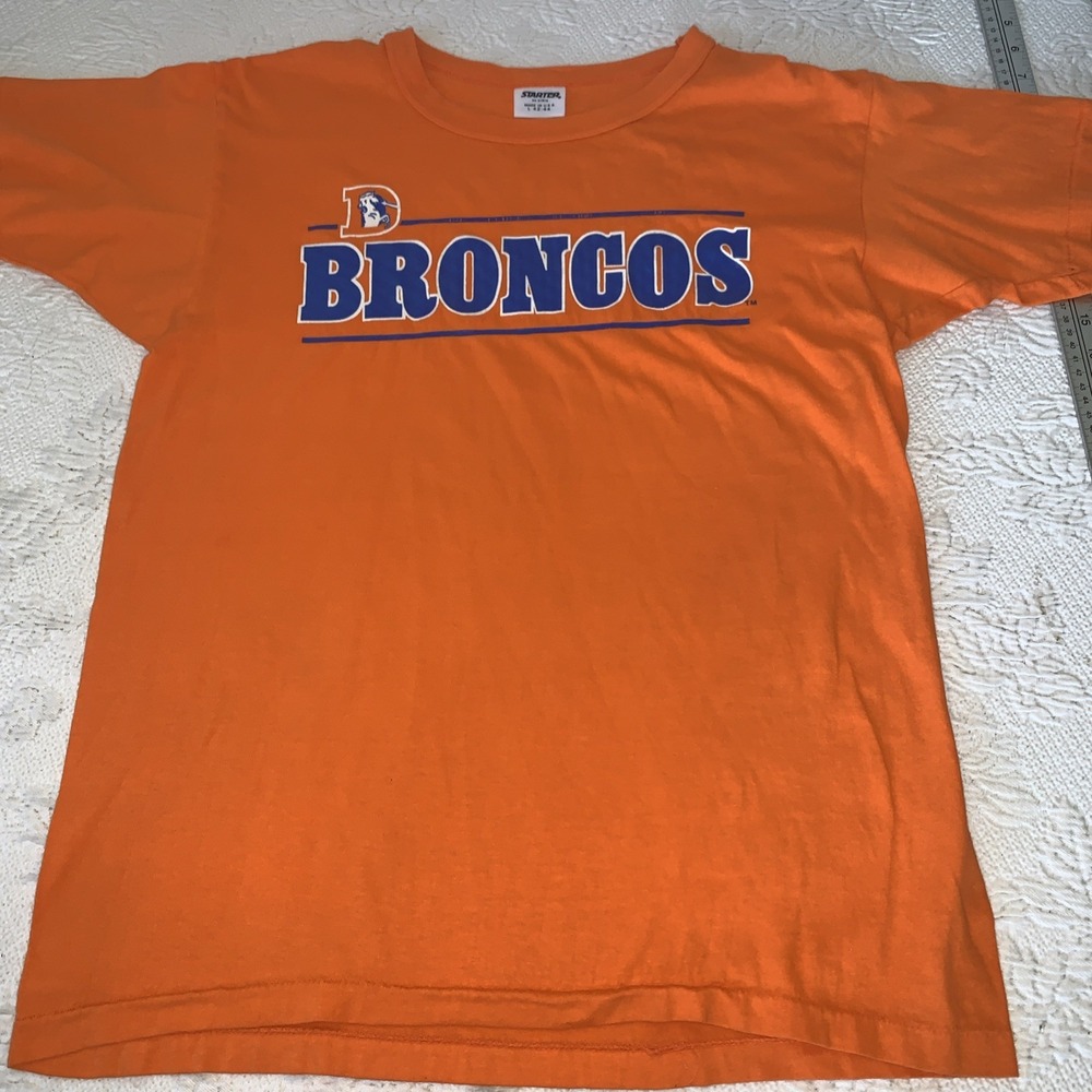 Vintage 90s Graphic Logo Denver Broncos Single Stitch T-Shirt Starter L USA